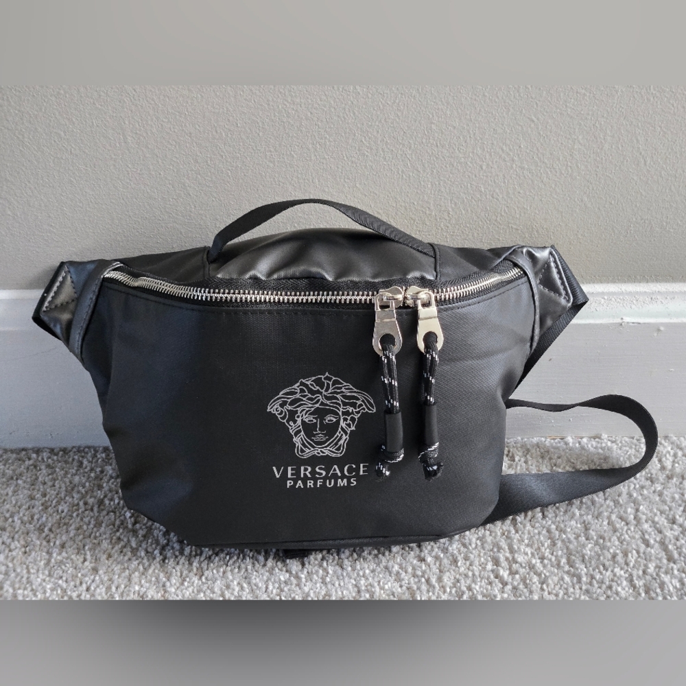Versace Parfums Black Belt Bag Unisex